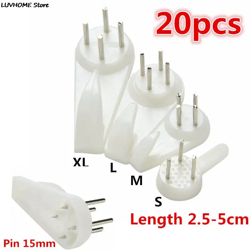 

20pcs White Painting Photo Frame Hook Plastic Invisible Wall Hooks Mount Photo Picture Nail Hook Hanger Mirror Hanging Hangers