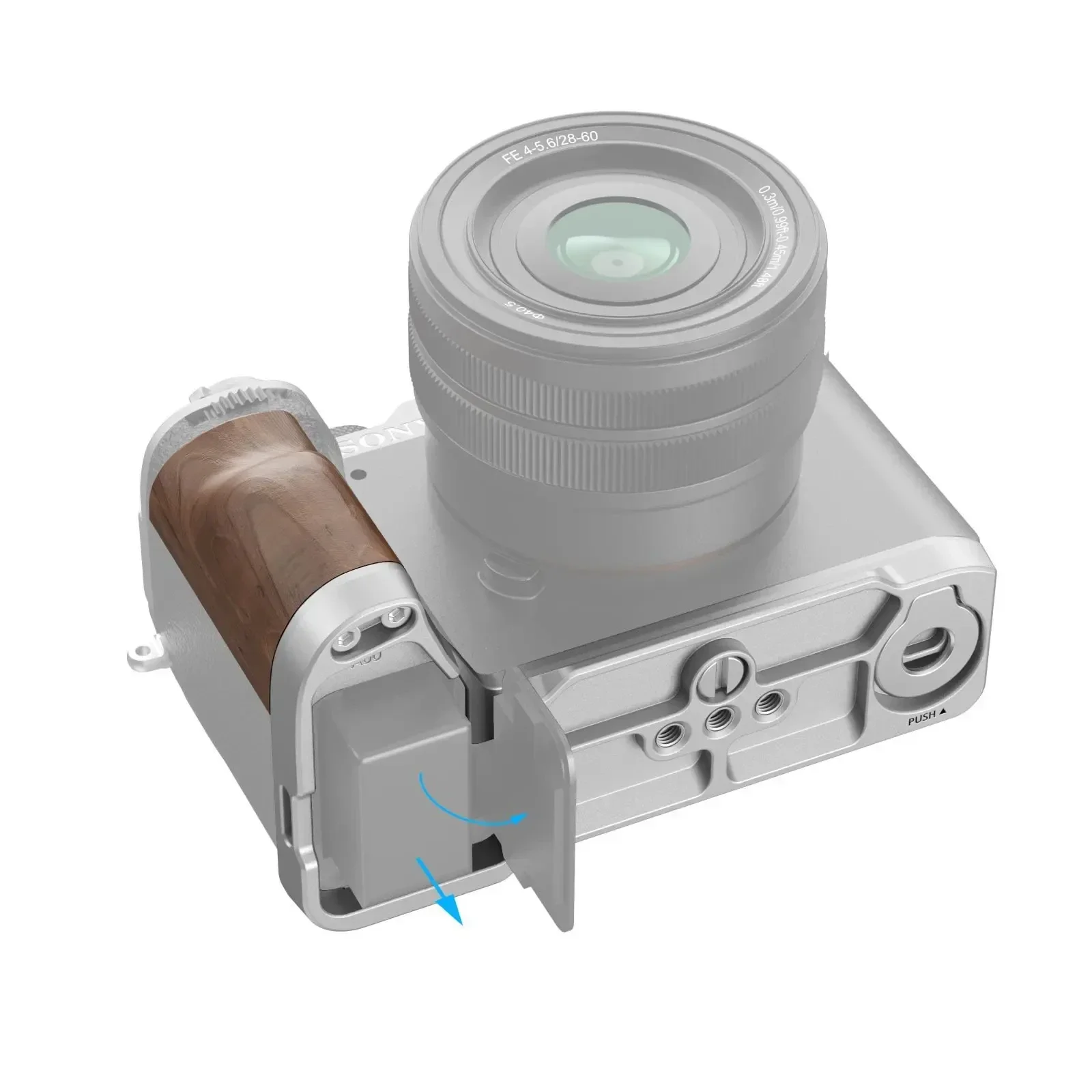 L-образная монтажная пластина SmallRig с деревянной или силиконовой ручкой клетка