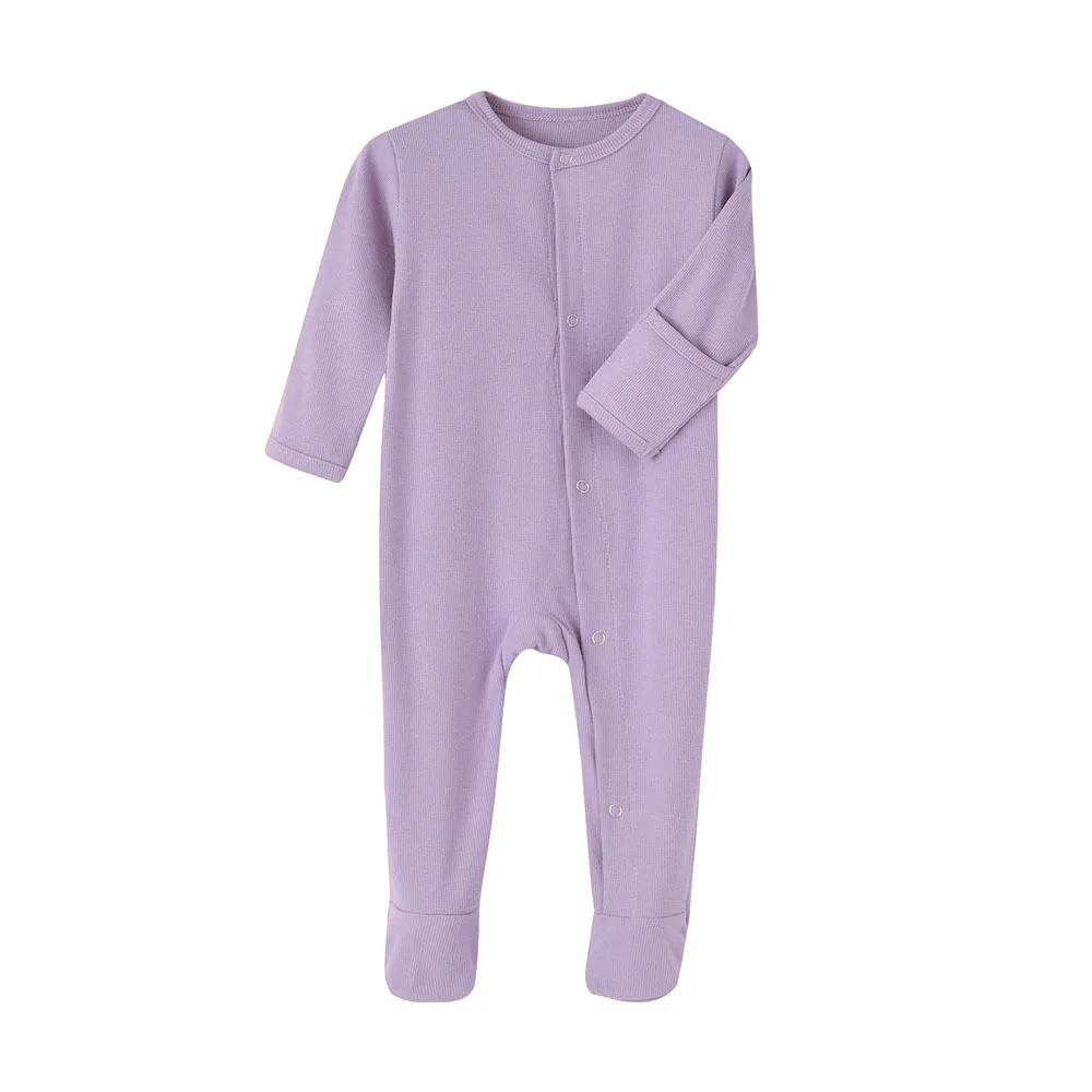 

INS Ribs New Fashion Baby Rompers Long Sleeved 100% Cotton Girl Boy Sleepsuits Newborn Sleepers Infantil Clothes Roupa De Bebe