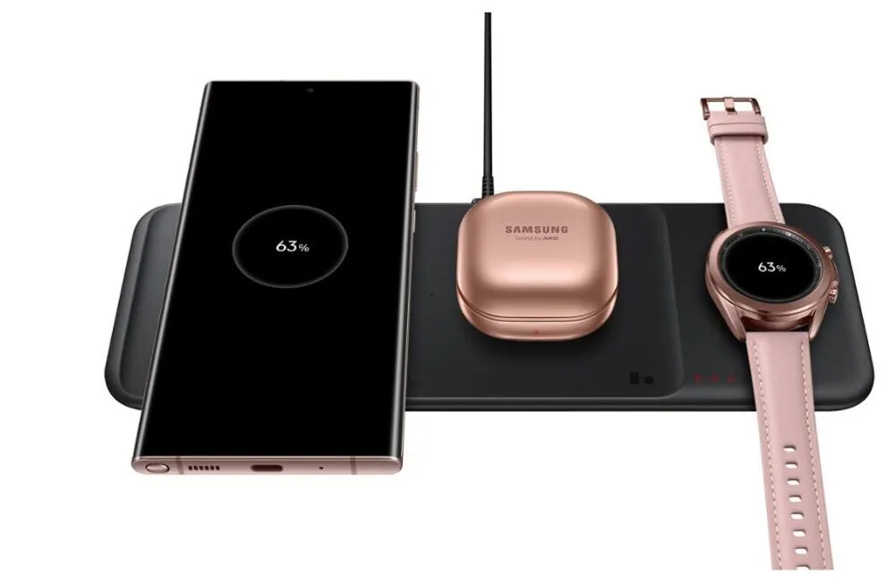 original samsung 3in1 fast wireless charger ep p6300 trio pad for galaxy series phones galaxy buds 2prolive galaxy watch 4 3 free global shipping