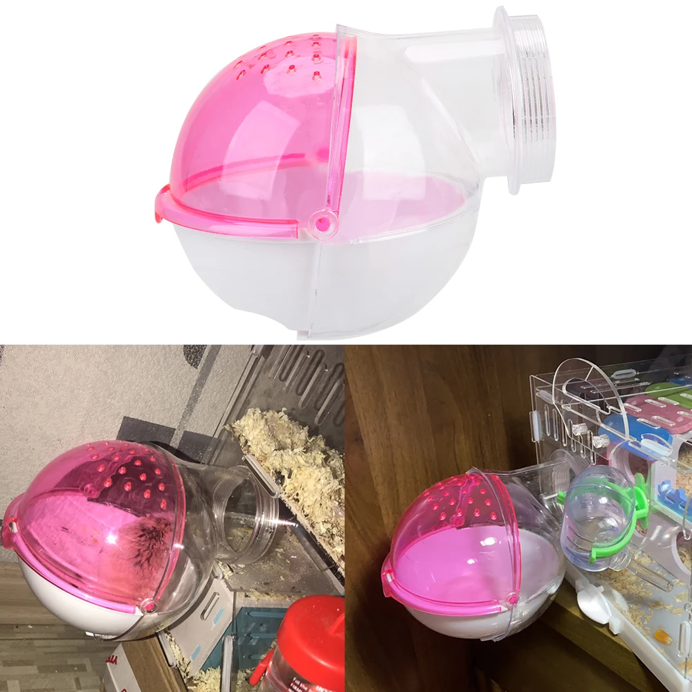 

House Pets Hamster Mouse Bathroom Cage Box Pet Hamster Small Animal Bath Sand Room Small Animals Toilet For Hamster Mouse
