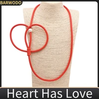barwodo rubber heart necklace for women boho accessories pearl choker party luxury jewelry statement necklace bridesmaid gift