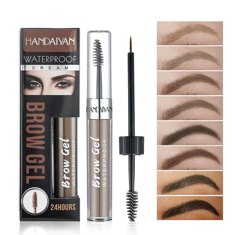 

2PCS Eyebrows Gel Pen Liquid Brow Dye Eyebrow Cream Long Lasting Waterproof Tattoo Liquid Black Eye Brow Makeup Pencil