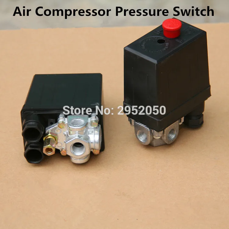 Free shipping High Quality 1 Pcs Heavy Duty Air Compressor Pressure Switch Control Valve 220VAC 90 PSI -120 PSI DropShipping