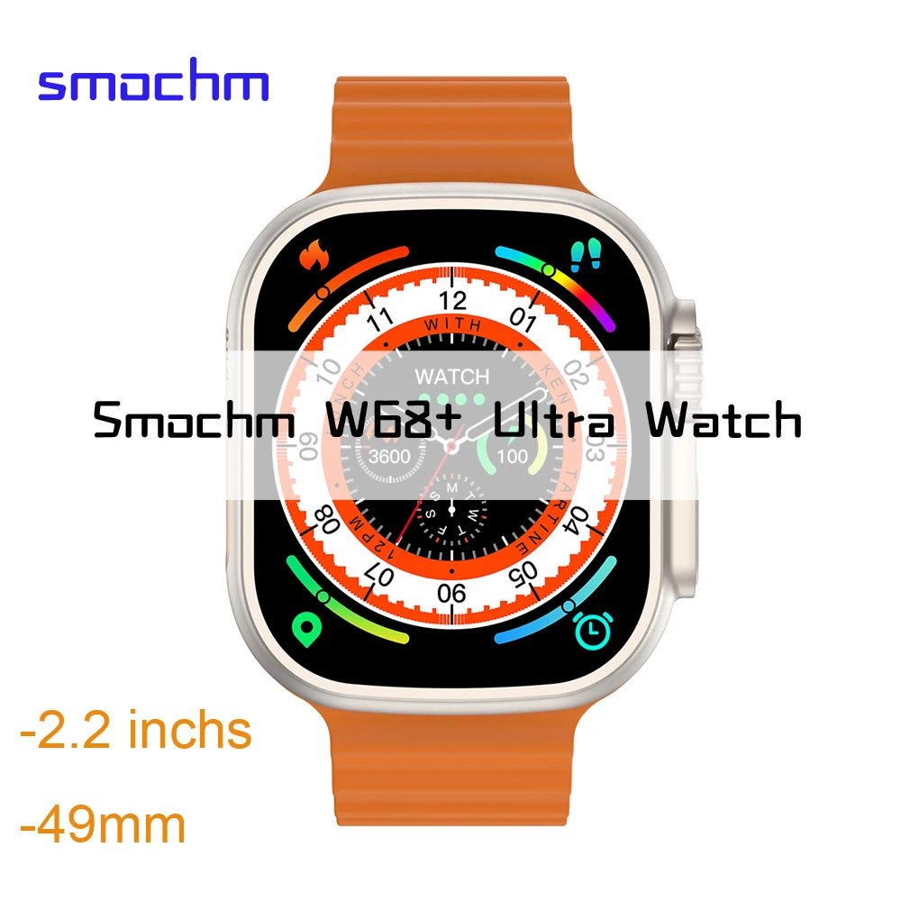 

Smochm IWO W68 Plus Ultra 49MM Smart Watch 2.2 Big Screen Series 8 NFC Wireless Charger Bluetooth Calling PK W28Pro DT8Ultra