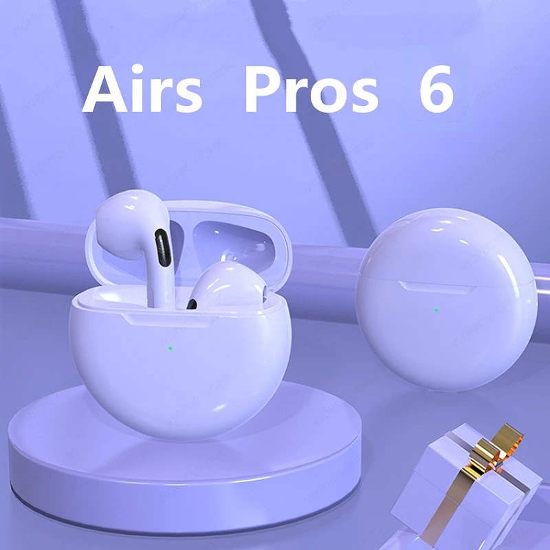 

Air Pro 6 TWS Bluetooth Headphone Wireless Earphone HiFi Bass Game Headset Touch Control 6 Generation Pro6 tws Bluetooth Earbuds