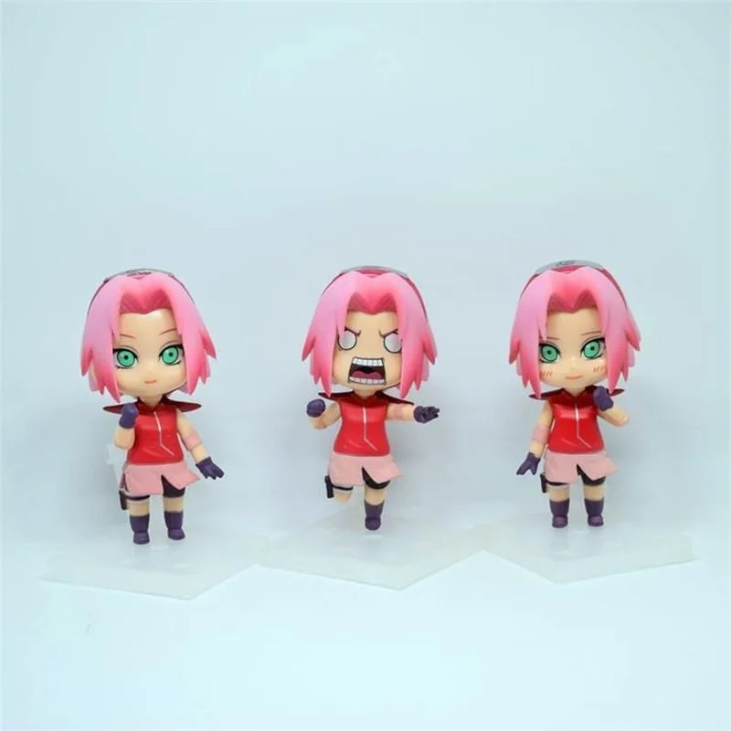 

Anime Naruto Sakura Haruno Cute Doll 3 Sakura Model Bagged Figurine