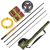 fly fishing rod fly wheel set 2 7m high carbon 4 section fly fishing line bait rod with combination stream rod