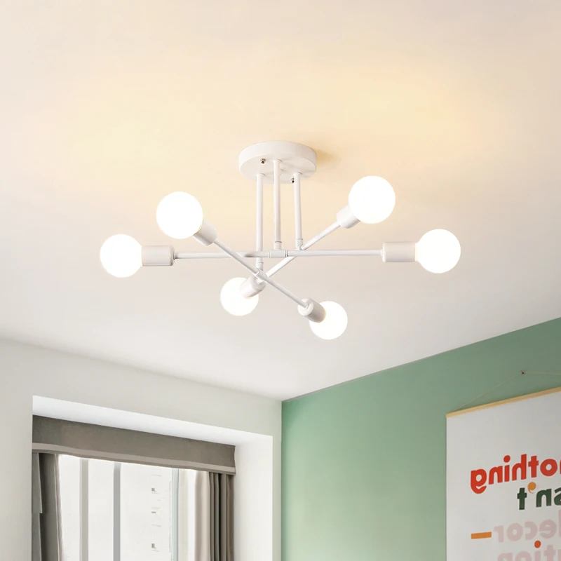 $96.30 Ceiling Lamp Vintage Multiple E27 Lamp Base Black/White/Gold for Living Room / Dining Room / Bedroom LED Chandelier Lighting