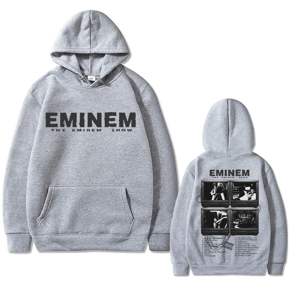 Фото Худи Rapper Eminem с графическим изображением музыкального альбома, подарок для фанатов, мужская и женская винтажная Толстовка большого размера, Мужская модная уличная одежда №4