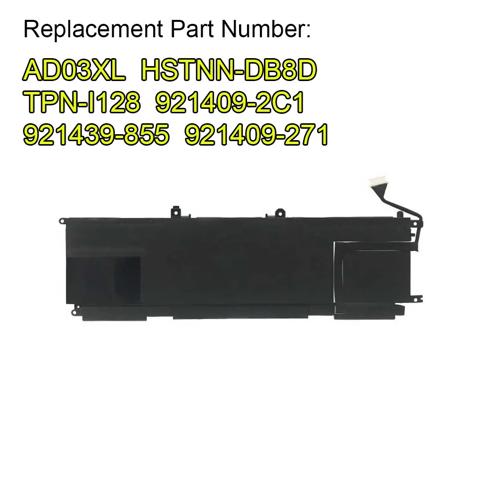 

DODOMORN 11.55V 51.4Wh AD03XL Laptop Battery For HP Envy 13-AD000 13-AD101TX AD-105TX HSTNN-DB8D 921409-271 921409-2C1 TPN-I128