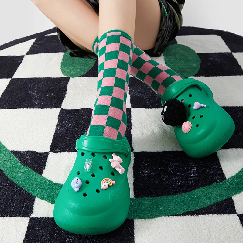 

Women's Summer Lovely Solid Cartoon Holes Slippers Garden Clogs Sandals with Charms Outdoor Non-slip Breathable Beach Slides