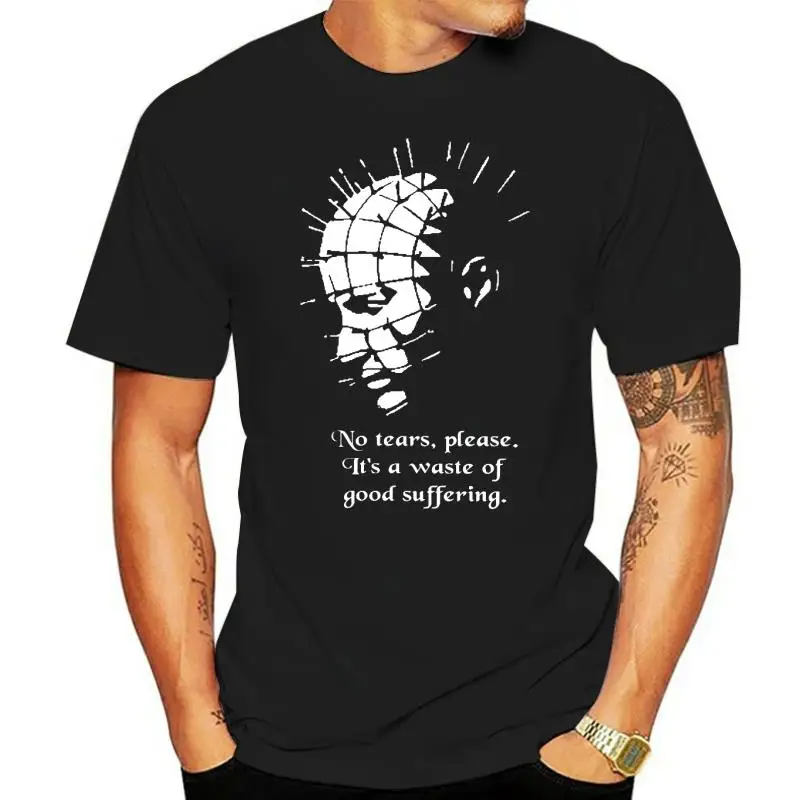 

Picture Custom Pinhead No Tears Hallowmas T-Shirt Unisex Slim Great Hellraiser T-Shirt Streetwear Camisas