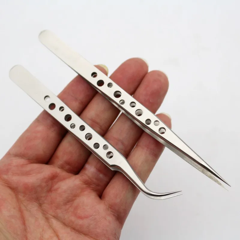 Электронный промышленный пинцет антистатический изогнутый прямой наконечник