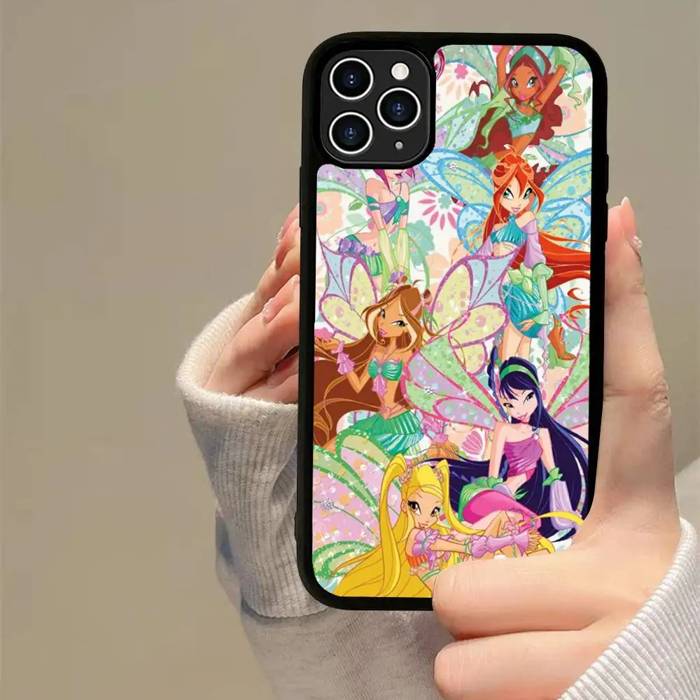 Фото Стильный и милый чехол Winx Club для iPhone 17 Air 16 15 14 13 12 11 Pro Max, противоударный, из TPU+PC, с защитой задней панели №4