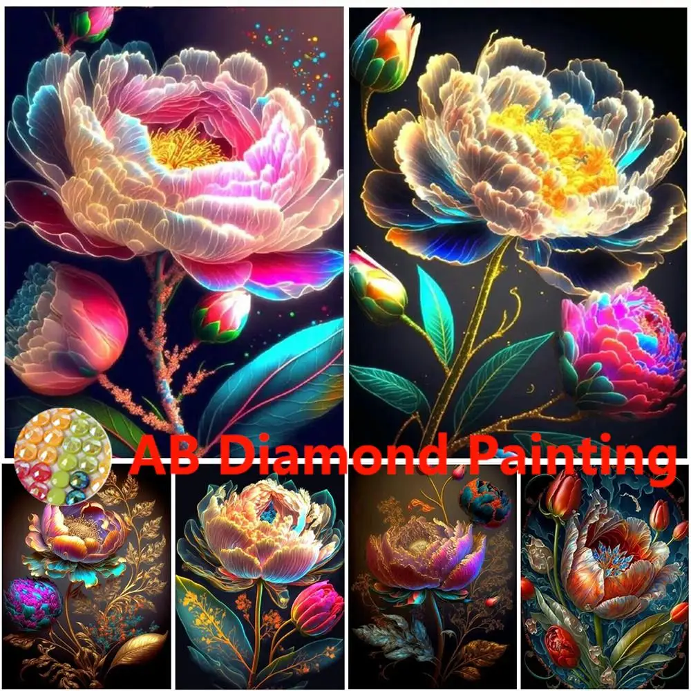 

Набор для алмазной вышивки «Пион», 5D