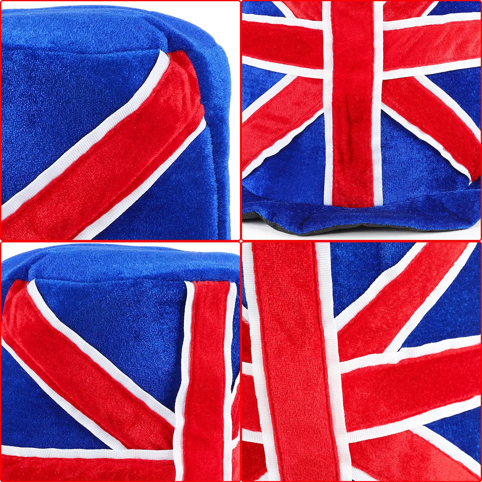 Бархатная шляпа с флагом Великобритании 30 см |