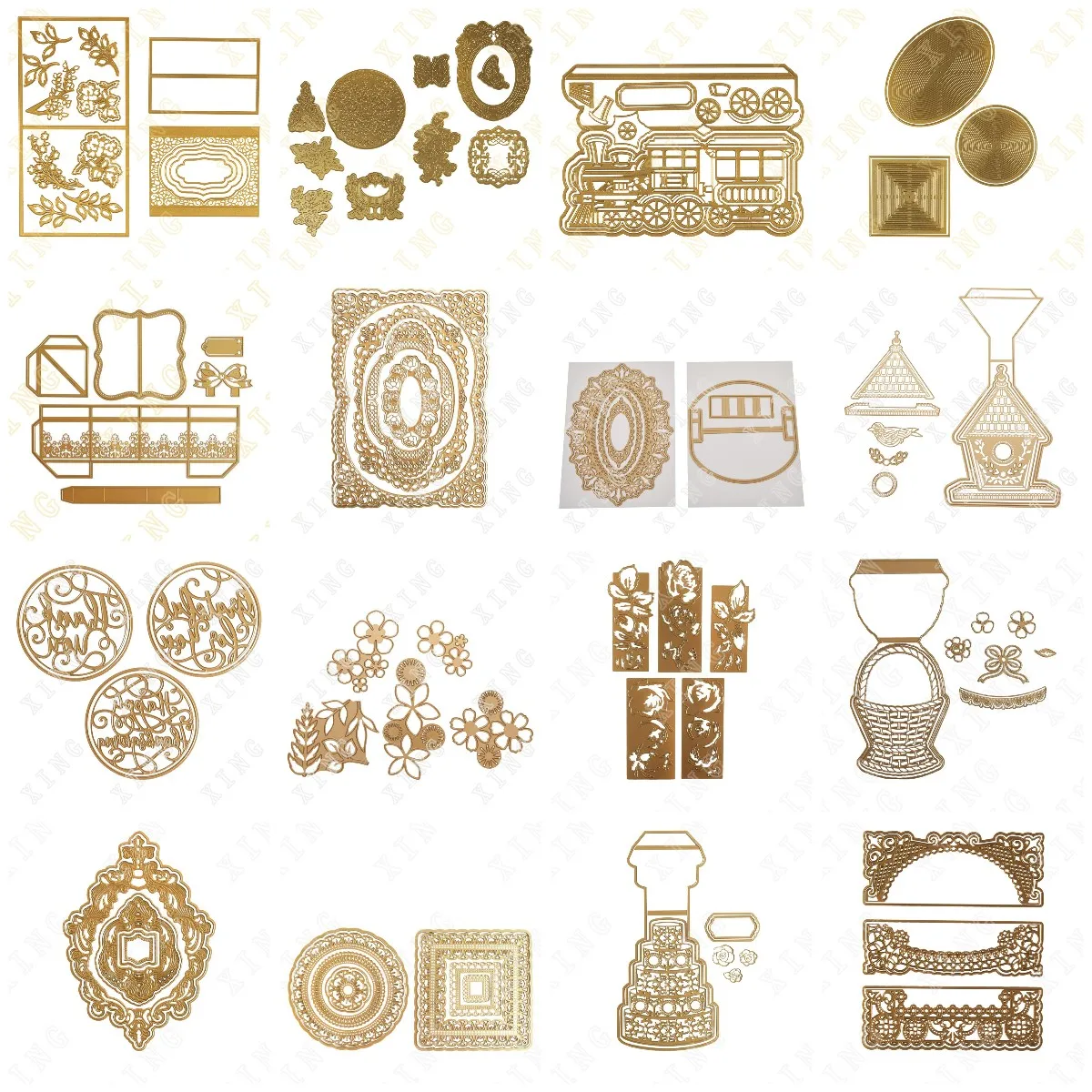 

Basket Easel Flowers and Foliage Metal Die Cutting Dies For DIY Scrapbooking Album Decorative Embossing DIY Paper Cards Making