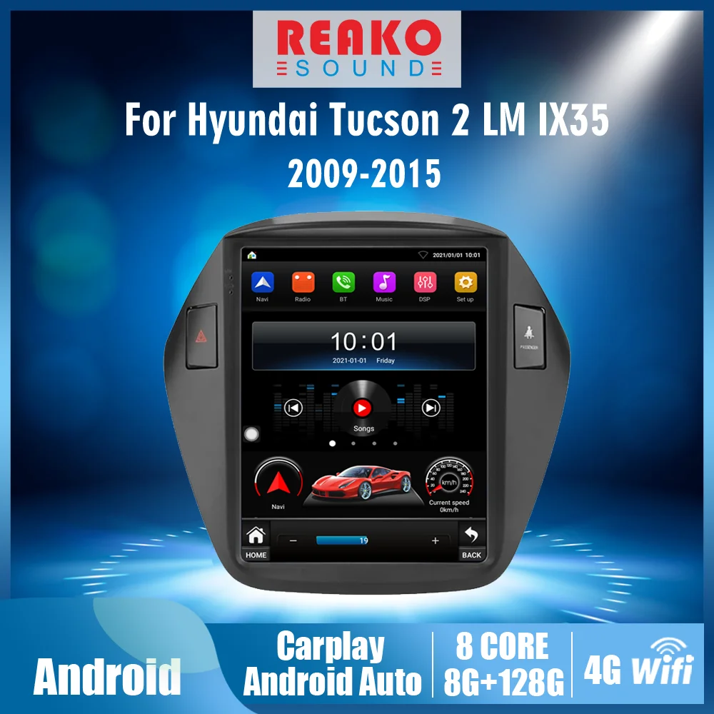 

2 Din TESLA Car Radio Android 4G Carplay For Hyundai Tucson 2 LM IX35 2009-2015 GPS Navigation Multimedia Player Stereo