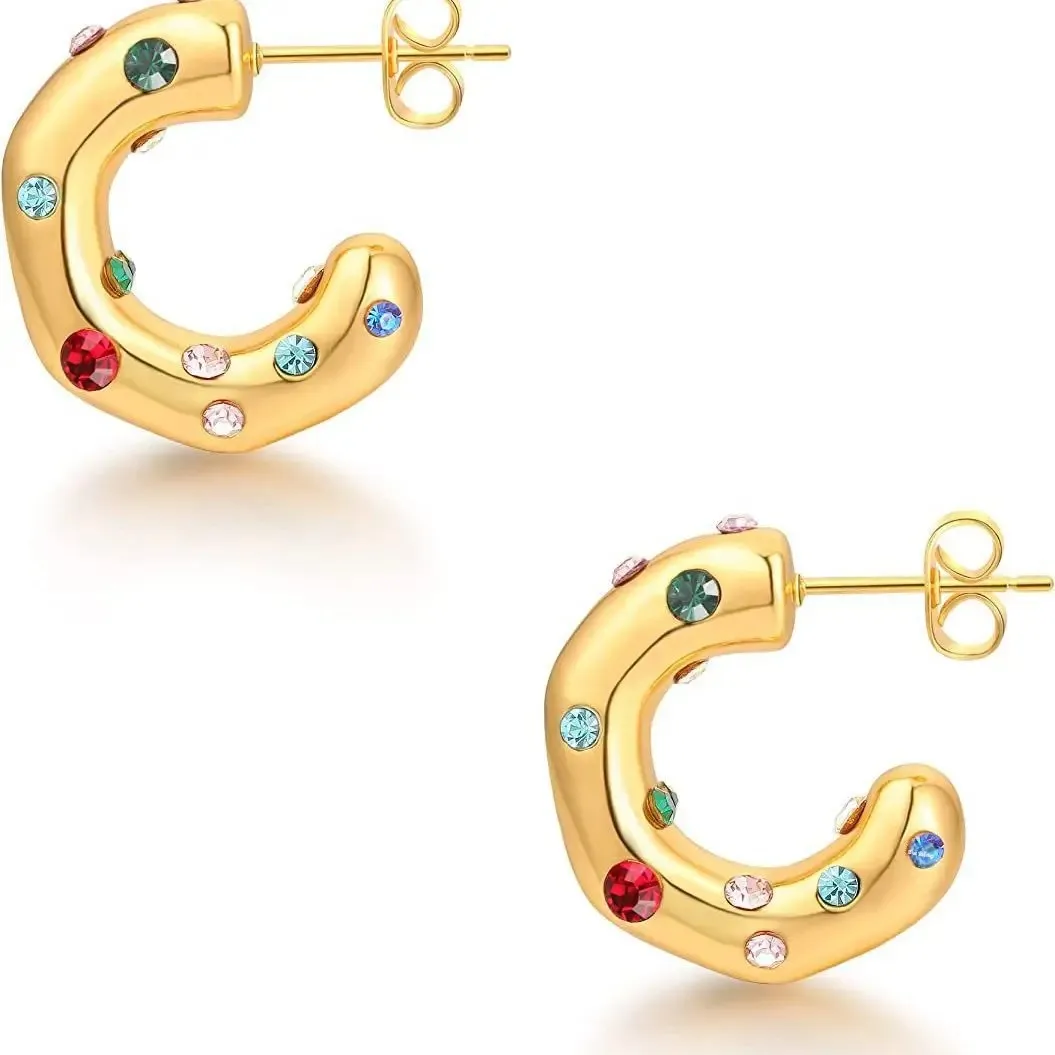 Элегантные легкие роскошные серьги из титановой стали в светском стиле с