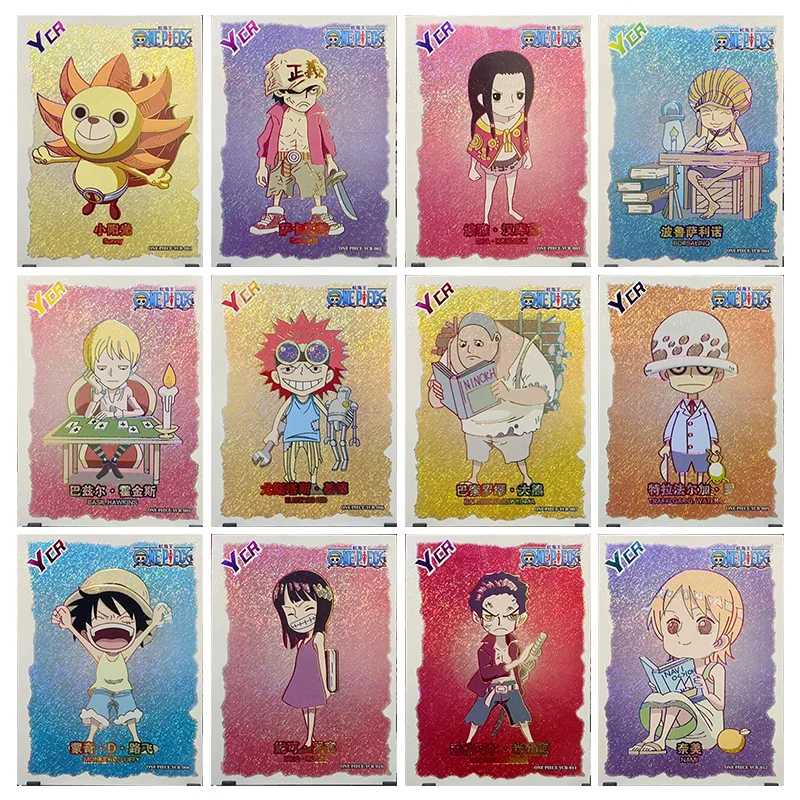 

Anime ONE PIECE Rare YCR Refractive Flash Cards Luffy Hancock Dracule Mihawk Toys for boys Collectible Cards Birthday Gifts