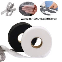 128m black white double sided interlining adhesive fabric clothes iron on hem tape interlining web diy accessories patchwork