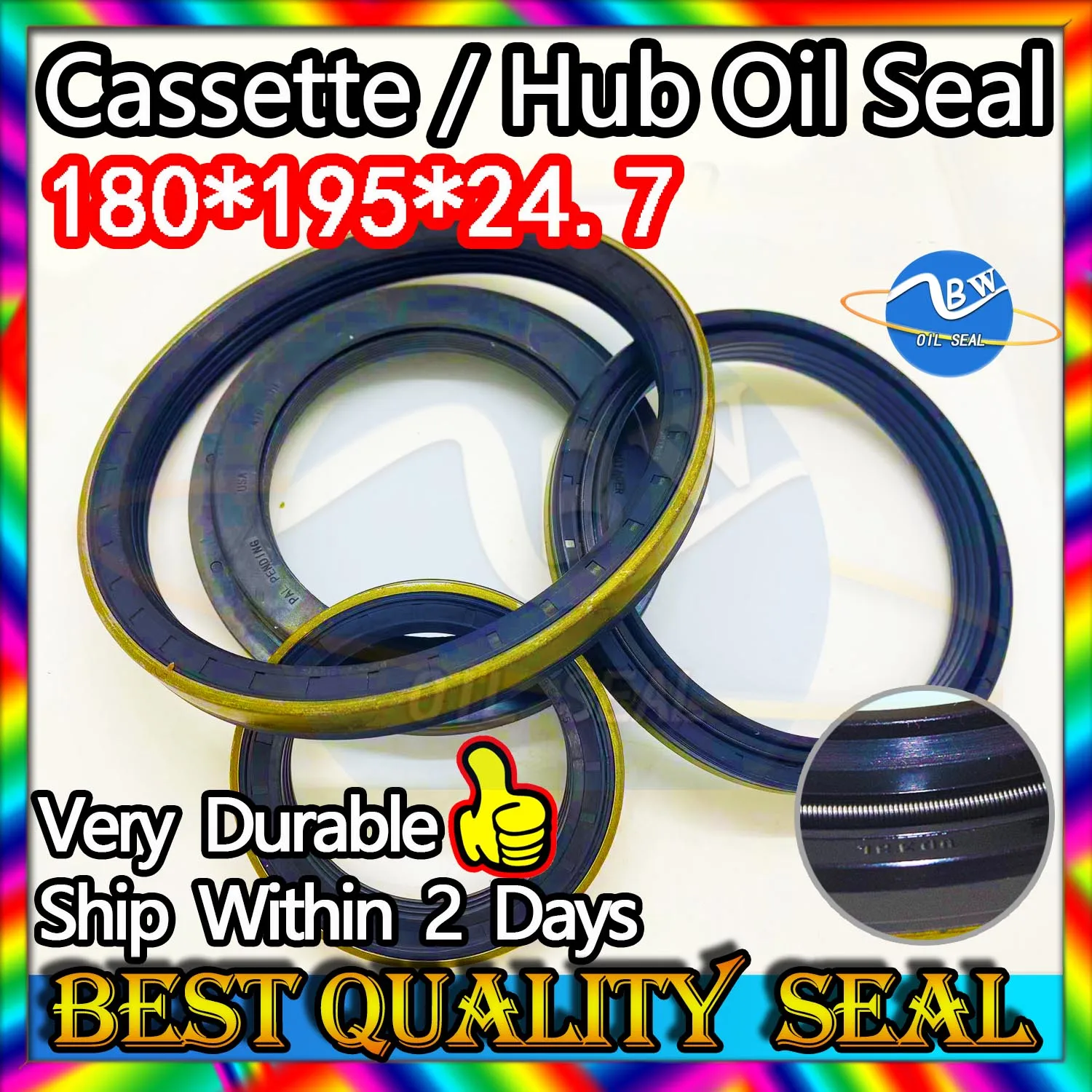 

Cassette Oil Seal 180*195*24.7 Hub Oil Sealing For Tractor Cat High Quality 180X195X24.7 Set Pack Heavy Master Excavating Dust