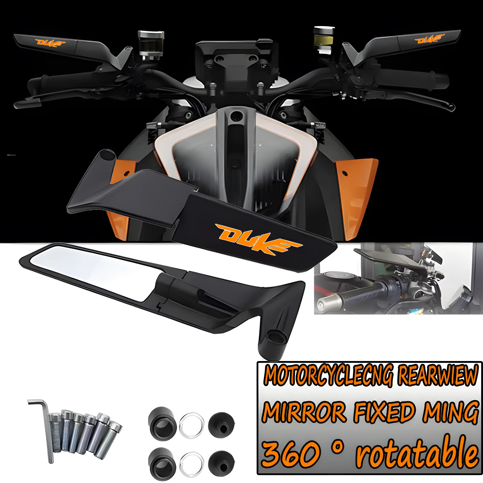 Зеркало бокового вида для мотоцикла DUKE 390 790 890 125 1050 1090 1290 Adventure R S T Super Duke R/GT зеркало