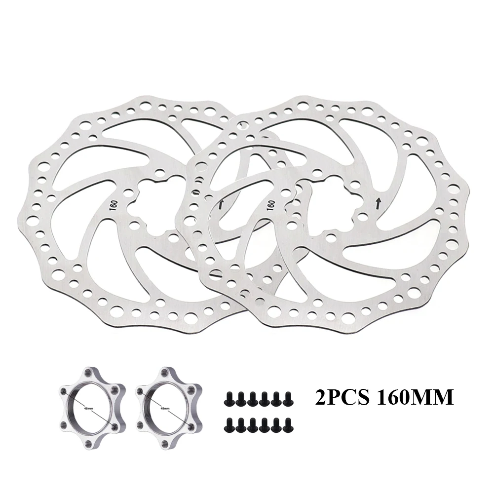 Велосипедный ротор тормозного диска с резьбой 160 мм 6 болтов фланцевый адаптер 48