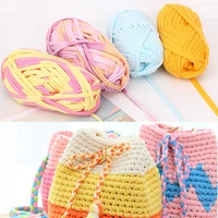 1pc colourful diy crochet cloth yarn for hand waved basket carpets cotton yarn worsted lot crochet threads knitting