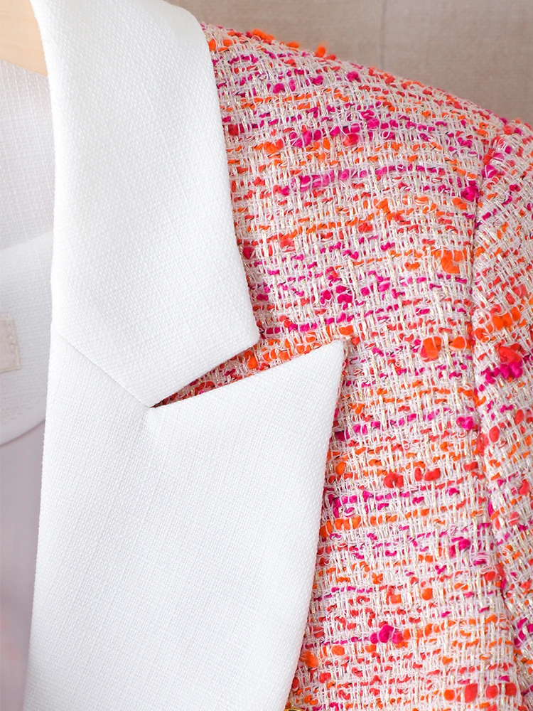 2023 New Fashion women's Blazers Jacket Office Ladies Long Sleeve Red Plaid Blazer Female Casual Coat For Autumn Winter Clothing