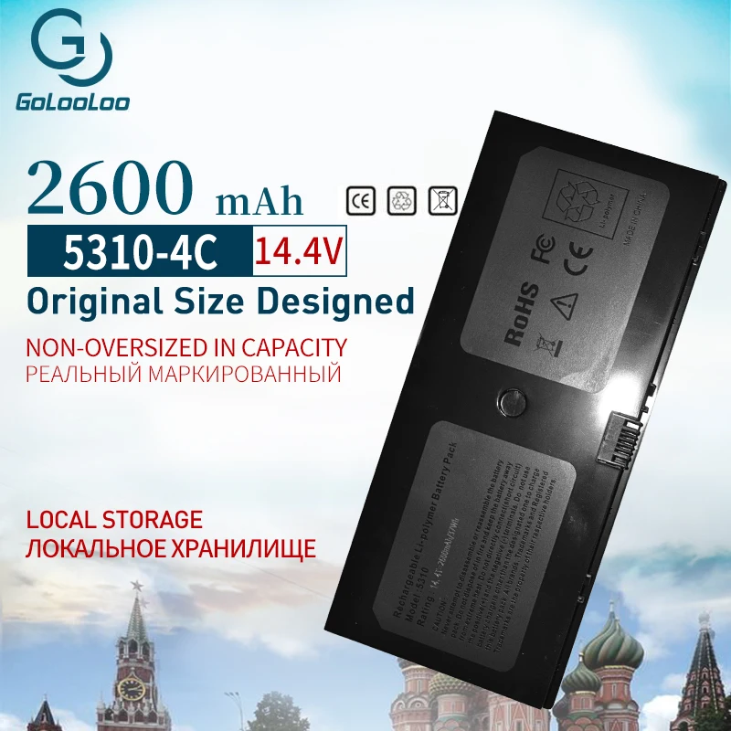 Аккумулятор Golooloo 14,4 В 2600 мАч для HP ProBook 5310m 5320m 538693-271 538693-961 580956-001 AT907AA BQ352AA FL04 FL04041