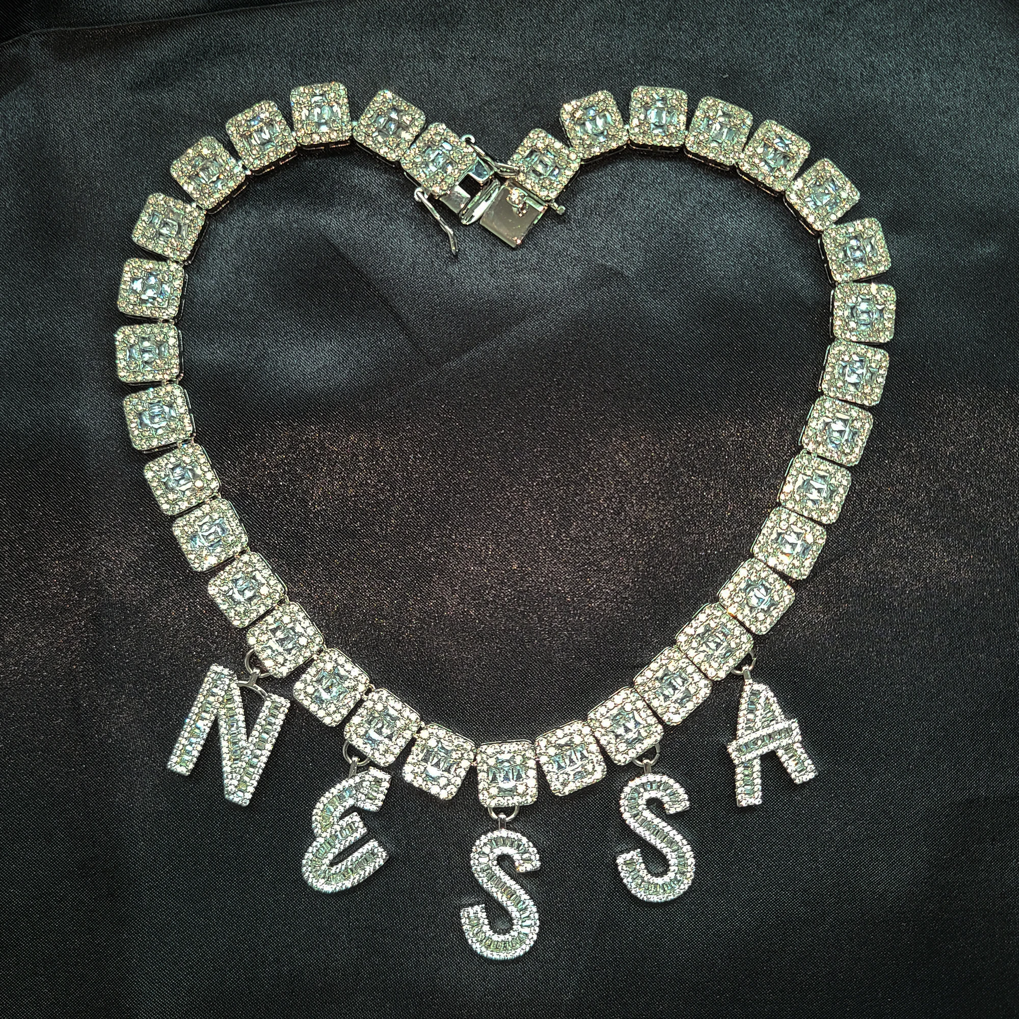 Чокер с именем багета и надписью ожерелье индивидуальным украшение для