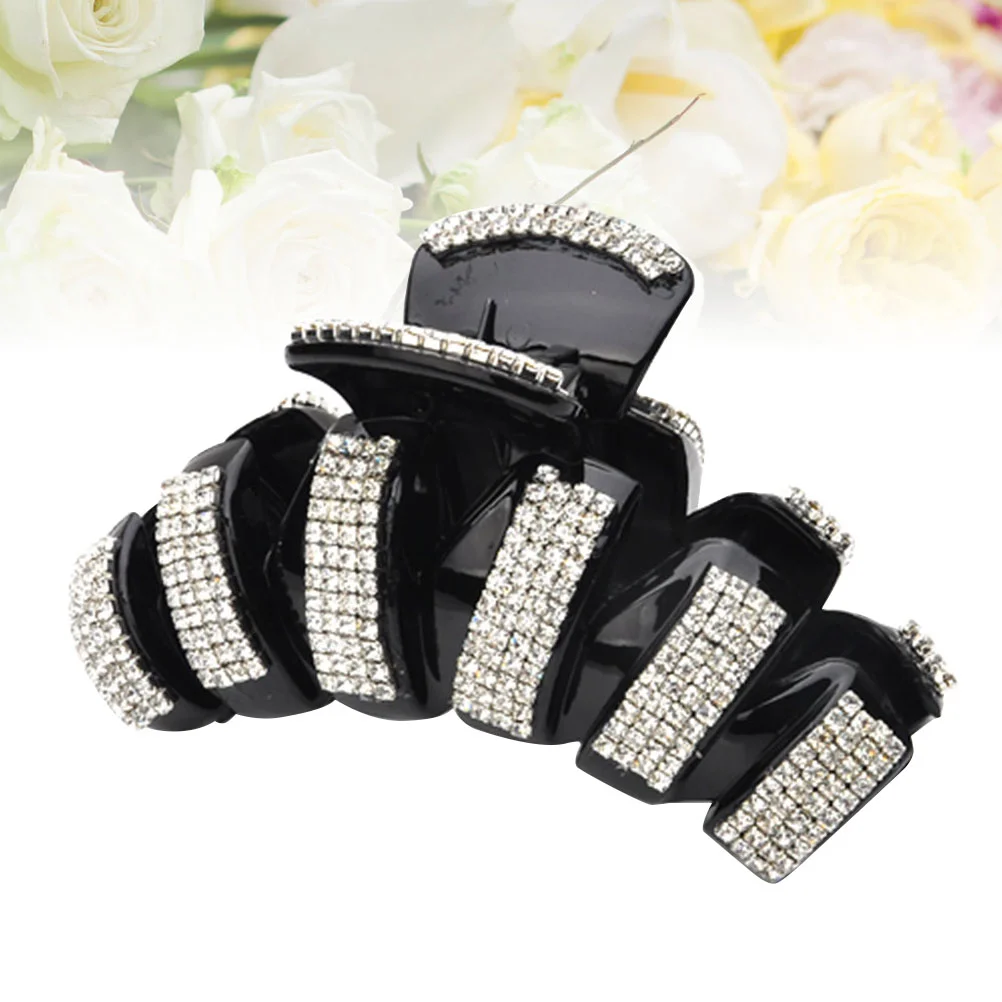 

1pc Jaw Clip Durable Rhinestones Portable Large Hair Clips Barrette for Lady