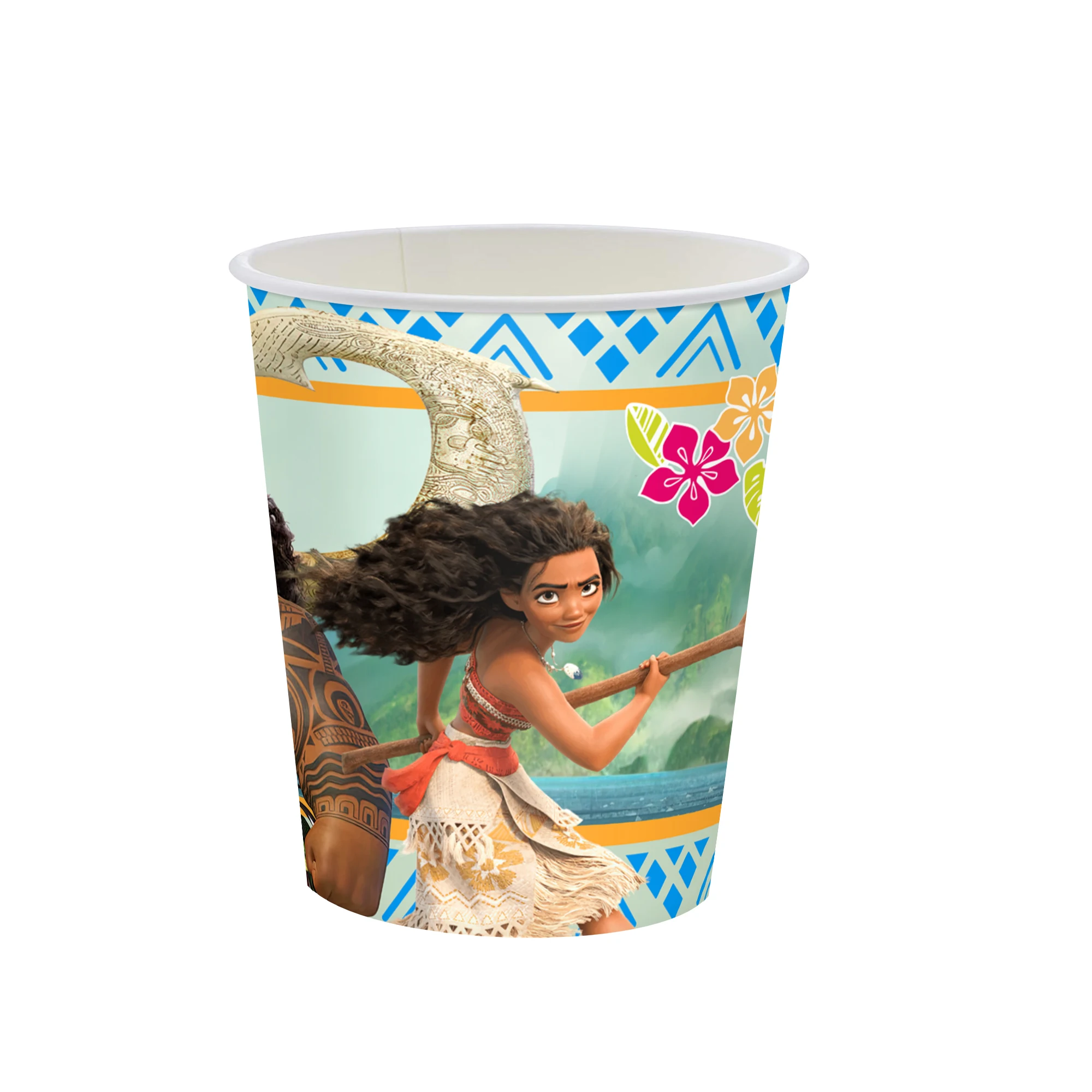 Disney Moana Party Decoration Balloons Disposable Tableware Paper Plates Cups Flags Baby Shower Girls Birthday Party Supplies images - 6