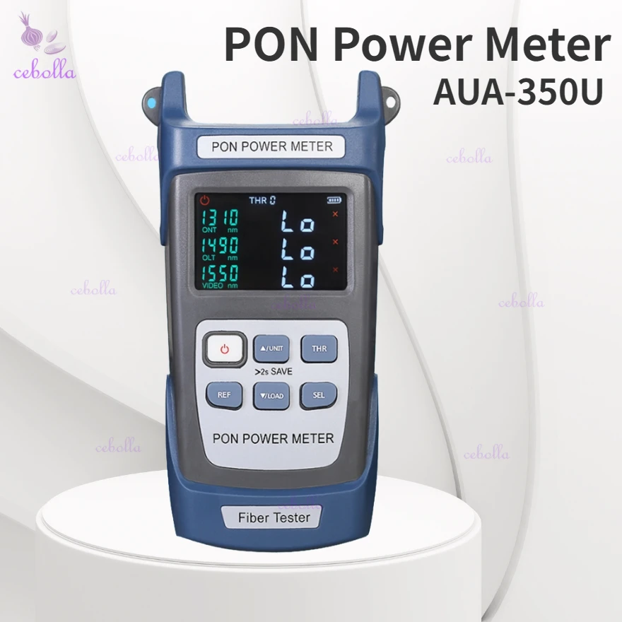 

AUA-350U (порт UPC)/350A (порт APC) (опционально) Оптические 1310/1490/Нм испытательные приборы связи PON измеритель мощности FTTX/ONT/OLT