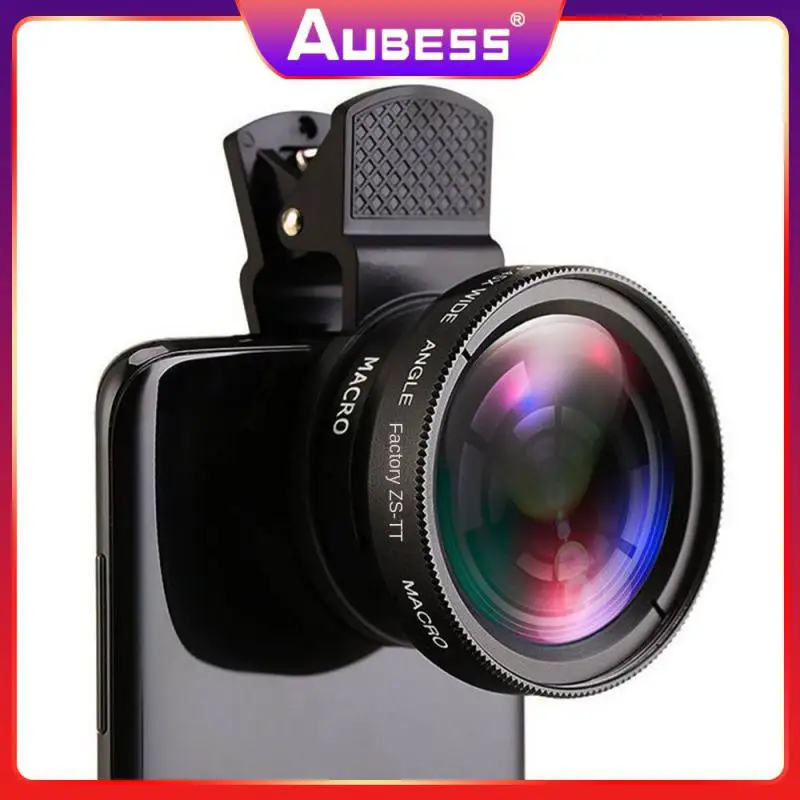 

Mobile Phone Lens 0.45x Super Wide Angle 12.5x Macro HD Camera External Lens 2-in-1 Mobile Phone Lens For Smartphones Tablets