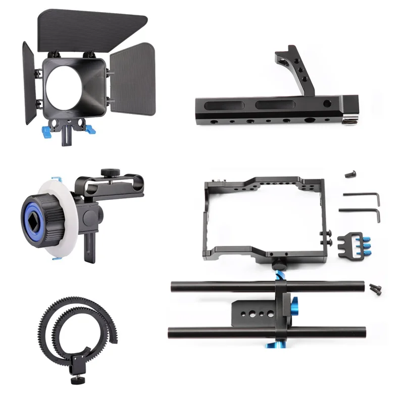 Фото JingYing фотооборудование из алюминиевого сплава, охранная видеокамера Dslr Cage Rig для GH4 A7S A7 A7R A7RII A7SII №5