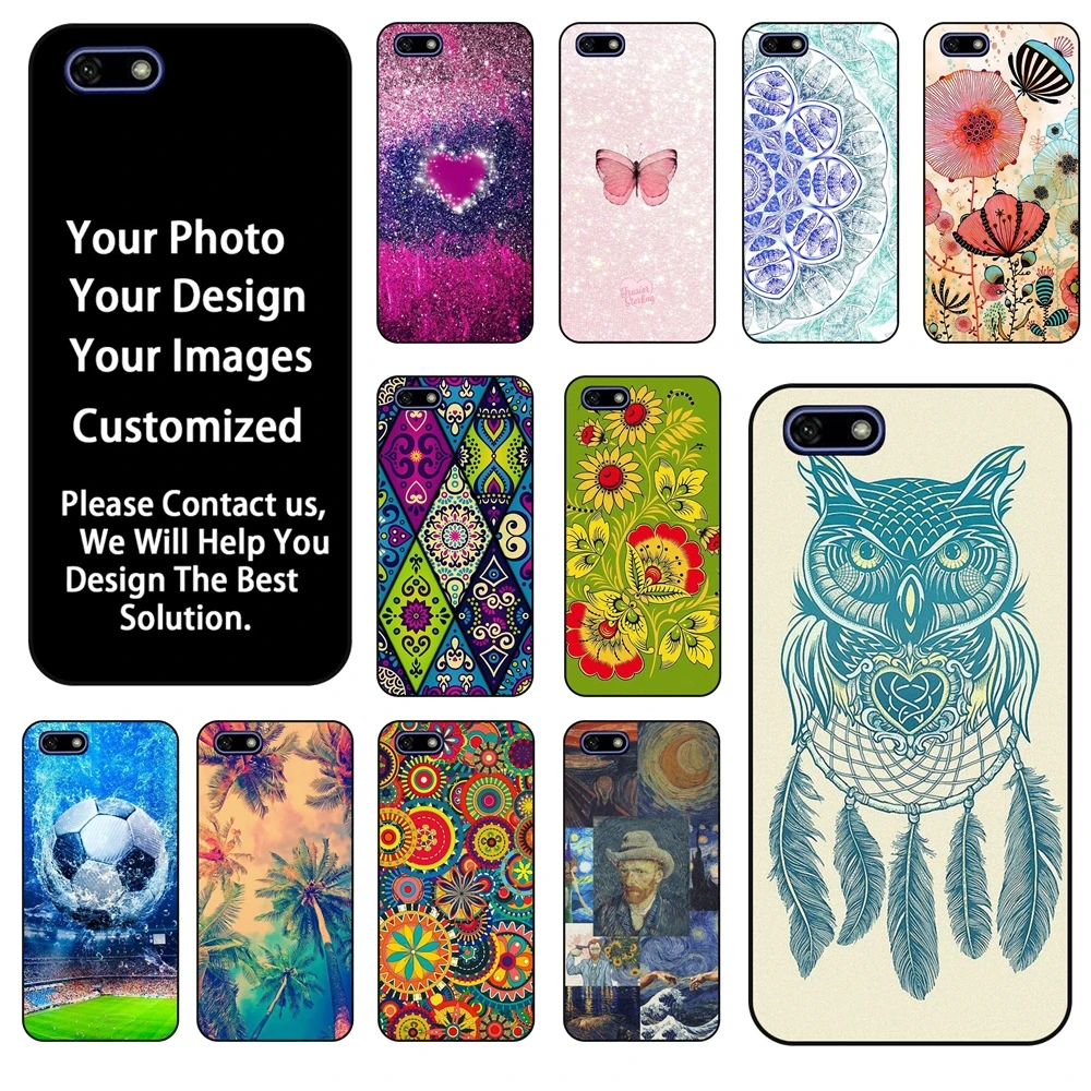 

on Huawei Honor 7A Cell Phone Covers Sale On For Honor 7A 5.45" Mobile Pouch Case Capa Black Prime Tpu Bumper