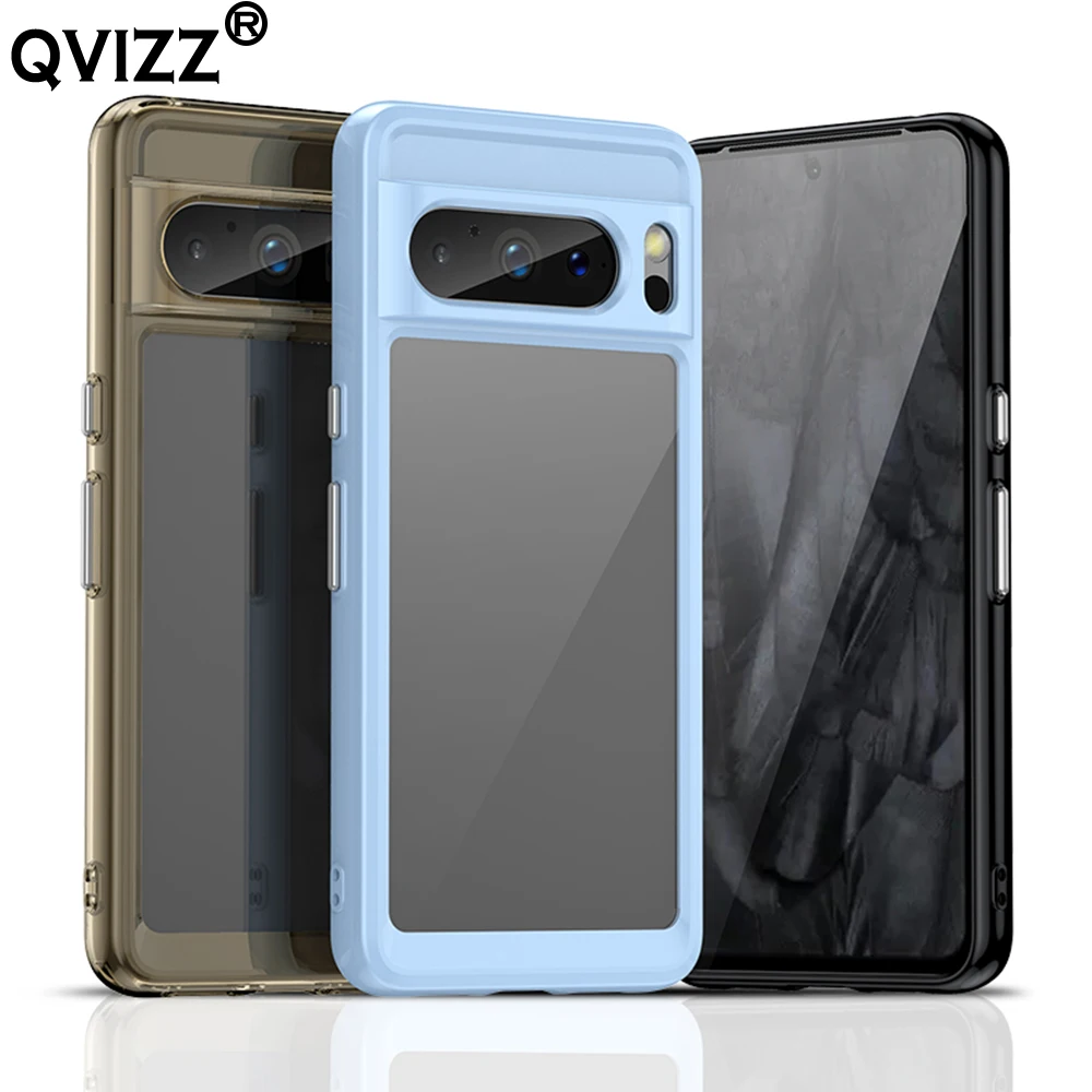 

Clear Case for Google Pixel 8 Pro Luxury Ultra-thin Soft Silicone Edges Hard Back Armor Shockproof Phone Cover GooglePixel8Pro