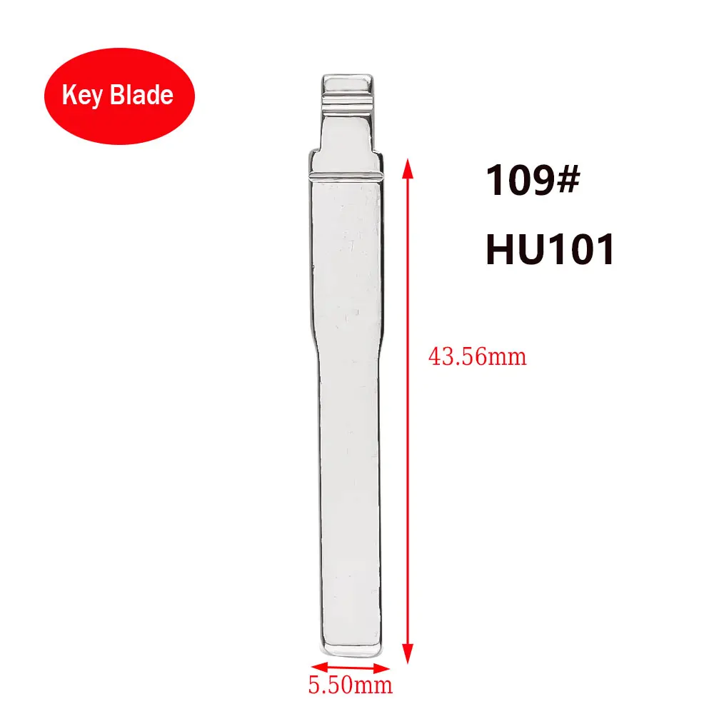 

10шт 109 # HU101 KD лезвие автомобильного ключа, пустой металлический необрезанный откидной лезвие дистанционного ключа для Ford, пульты дистанционного ключа для VVDI KEYDIY, автомобильный дистанционный ключ