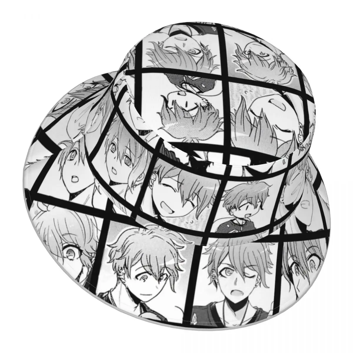 

Danganronpa,Rantaro Manga reflective Bucket Hat Men Women Bucket Hat Outdoor Sunscreen Beach Hat Sun Hiking Fishing Cap