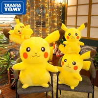 takara tomy cute cartoon pikachu doll plush toy pillow rag doll doll for girls birthday gift