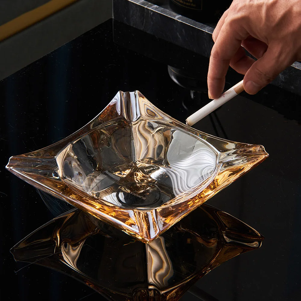 

Modern Transparent Glass Ashtray Cigar Accessories Home Decor Car Ashtray Cigarette Ashtray Smoking Accessories Gift for A Guy