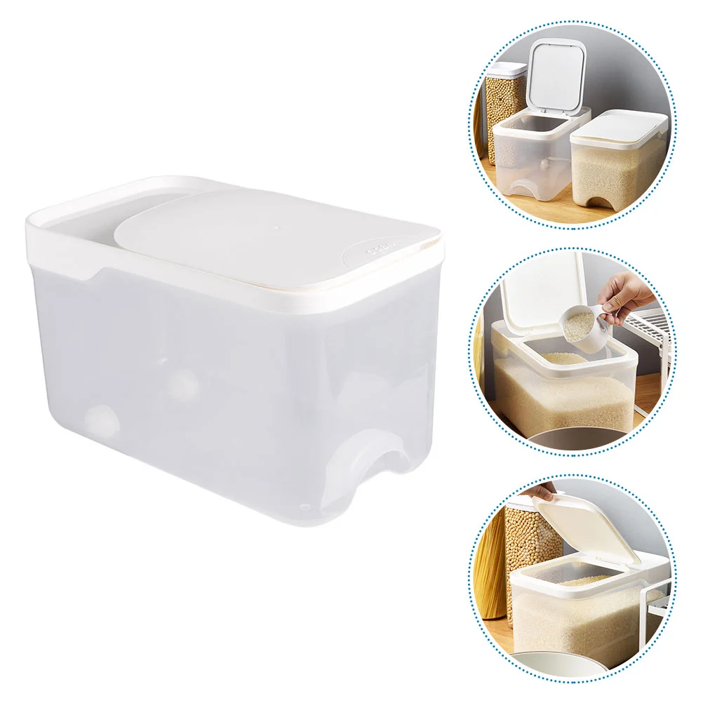 

Rice Bucket Cat Food Holder Flour Holder Sealed Rice Bucket Plastic Rice Container, for Shop Home