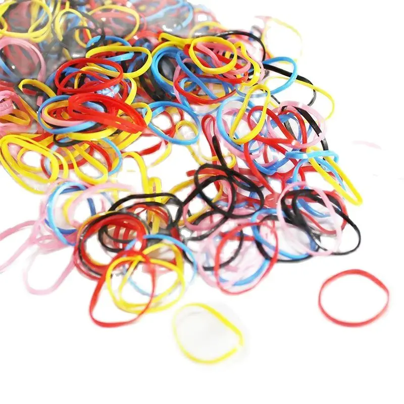

Colorful Disposable Hair Bands Scrunchie for Kids Girls Elastic Rubber