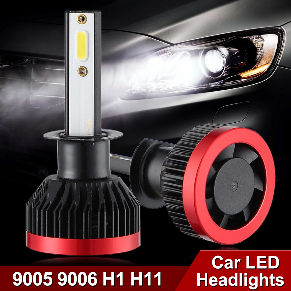 

2 шт., Автомобильные светодиодные лампы 9005 9006 H1 H11 9-32 В DC 60 Вт