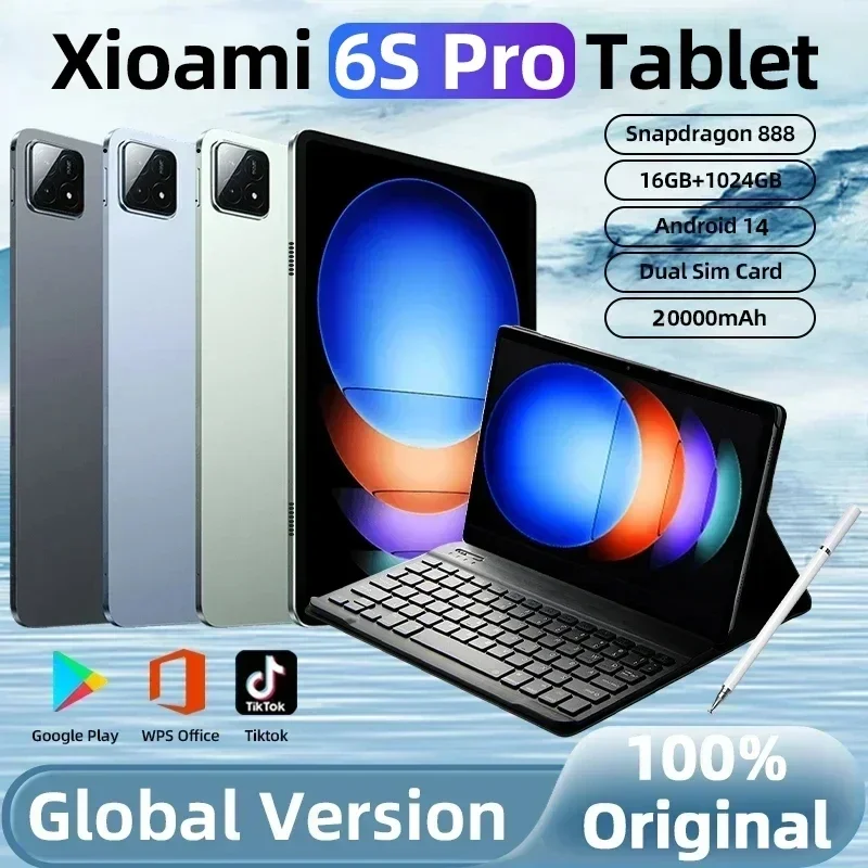 Планшет Xioami Pad 6S Pro на Android 14 11 дюймов 16 ГБ + 1 ТБ