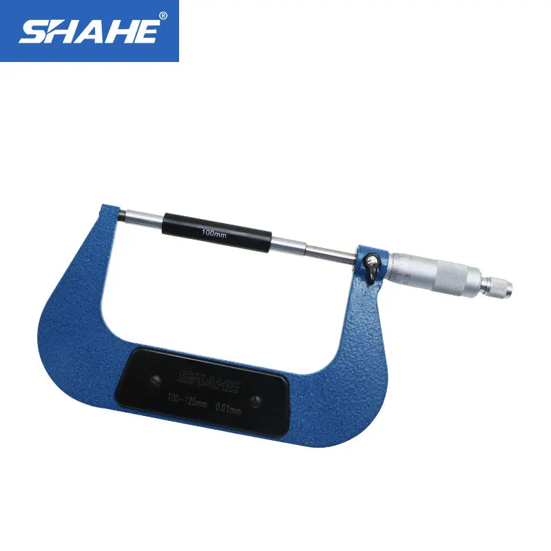 

100-125mm Good Quality High Accuracy Yellow Outside Micrometer Measuring Tool 0.01mm Graduation Micrometer Tools