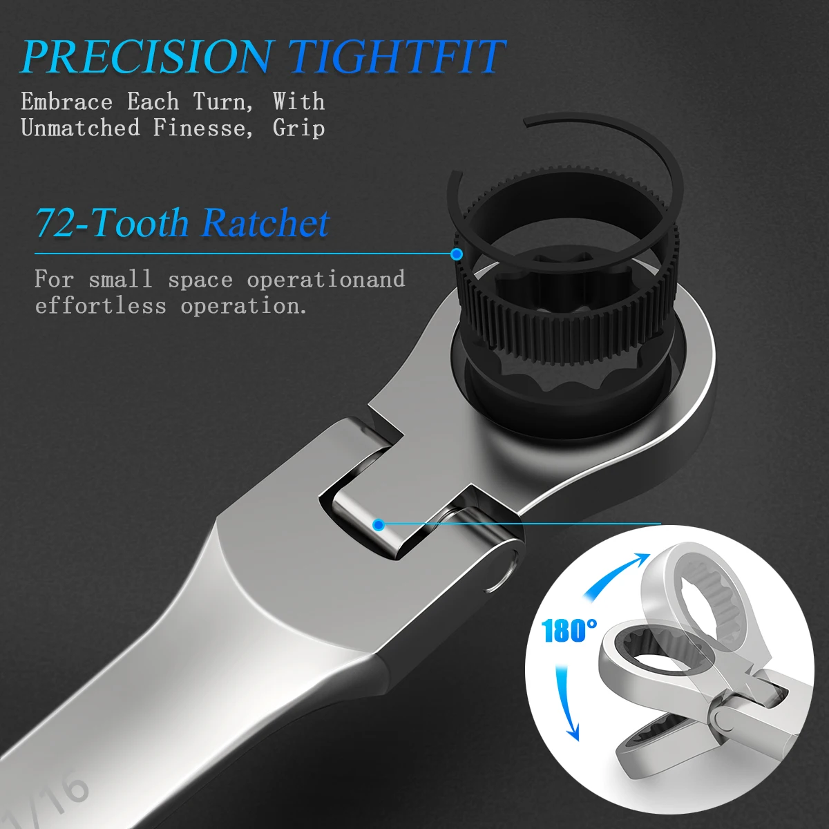 Набор комбинированных ключей из хром-ванадиевой стали магнитостойкий